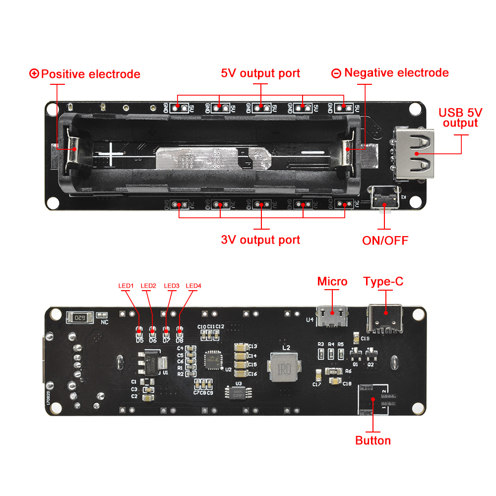 Smart Garden Esp32 - WEMOS ESP32 18650 Shield per batteria