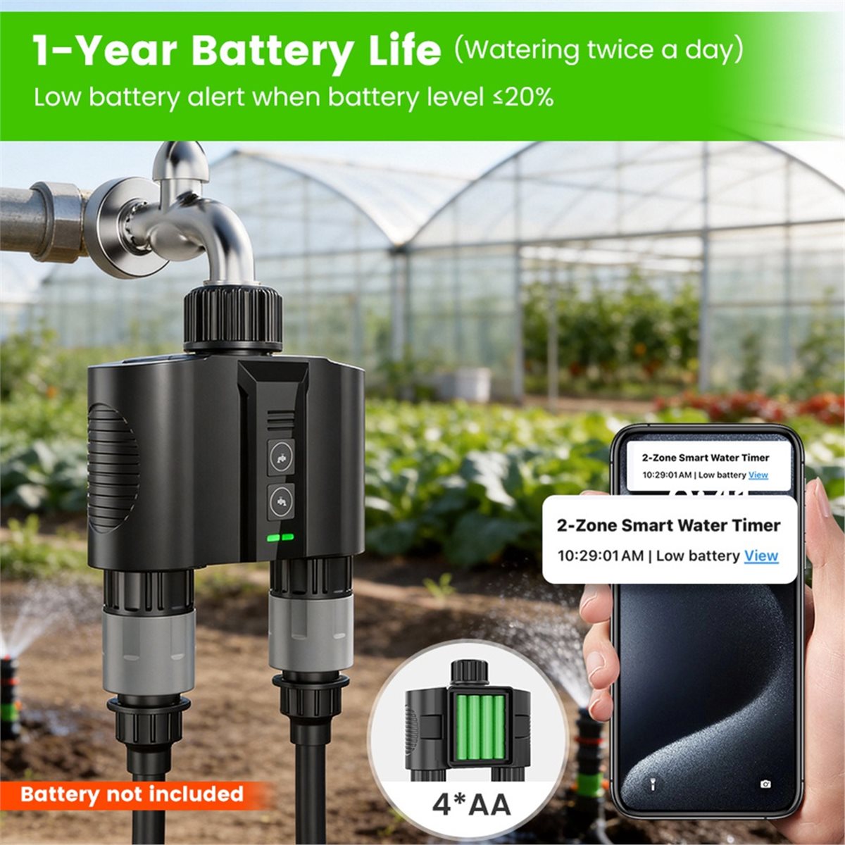 Smart Garden Hose Valve - Y17A 1 Set Timer WiFi per